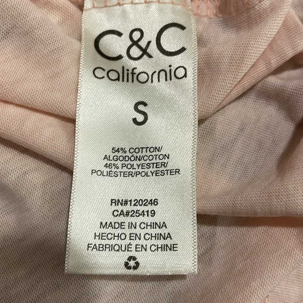 C&C pale pink t-shirt size S - Picture 6 of 6